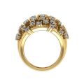 Moissanite Cluster Ring Set in 9ct Yellow Gold