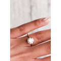 Tove - Our 2.5ct Round Brilliant Cut Solitaire 4 Claw Flower Moissanite Ring