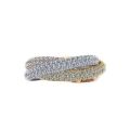 Triple Moissanite Eternity Band in White, Rose and Yellow Gold