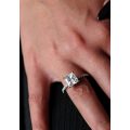 3ct Moissanite Princess Cut Engagement Ring
