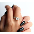 3ct Moissanite Princess Cut Engagement Ring