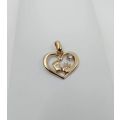 Moms Heart Necklace in Gold