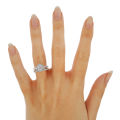 1ct Oval Moissanite Wedding Ring Set