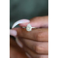 Pear Cut Moissanite Platinum Engagement Ring
