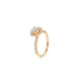 1ct Moissanite Halo Cushion Engagement Ring