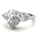 2ct Pear Trilogy Engagement Ring