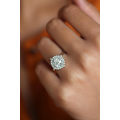 1ct Double Halo Engagement Ring