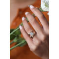 1.5ct Moissanite Swirl Engagement Ring