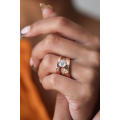 1.5ct Moissanite Swirl Engagement Ring