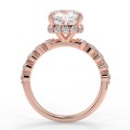 2.5ct Cushion Cluster Engagement Ring