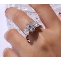 3.5ct Oval Trilogy Engagement Ring