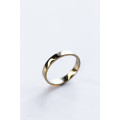 Gold Plain Flat Band Wedding Ring - 2mm-4mm