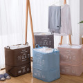 100L Foldable Large Storage and Laundry Bag Basket - Brown