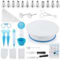 85-Piece Cake Decorating Kit with a Non-Slip Cake Turntable