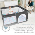 Breathable Mesh-Gated Baby Play Pen and Balls