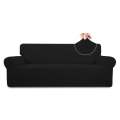 Stretch Couch Cover Black 235-300cm - Pack of 2