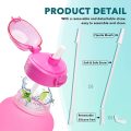 3.8L Giant Motivational Water Bottle Pink and Blue - 2 Pack