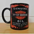 Messy oil can Coffee mug Harley Davidson Black