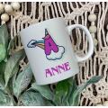 Unicorn Initial and name coffee mug
