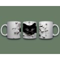 3D black cat mug 13
