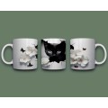 3D black cat mug 14