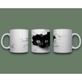 3D black cat mug 6