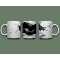 3D black cat mug 8