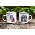 Bird watcher enamel mug 1