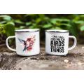 Bird watcher enamel mug 2