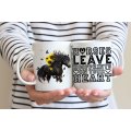 Black horse and flowers coffee mug 7