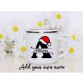 Christmas monogram and name enamel mug