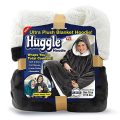 Huggle blanket Hoodie, Ultra Plush Blanket - One Size fit all - Black