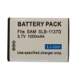 1000mAh Battery for Samsung SLB-1137D Digimax L74W/ NV100HD/ NV106 HD etc.