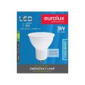 Eurolux Lamp Gu10 LED Rechargeable 3w 90 Lum CW