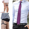 2x Mens Shirt Stays Holders Elastic Garter Belt ,Non-Slip Locking Clamps Uniform