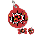 Personalised Pet ID Tag-Comic Red