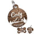 Personalised Pet ID Tag-Mountains and Woods