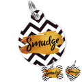 Personalised Pet ID Tag-Golden Glam Black Stripes with Gold