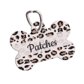 Personalised Pet ID Tag-Leopard Glitter Leopard Print