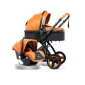 New *2020* Belecoo 535-Q3 PU leather 3 in 1 stroller