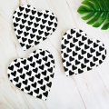 Black Heart Paper Plates Small (8 Plates)