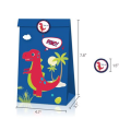 Party Favor Bags with Stickers - Dinosaur Theme (12 Bags)