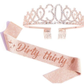 30th Birhtday Adult Sash and Crown Party Set