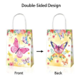 Party Favor Bags with Handles - Butterfly Theme - 12 Bags