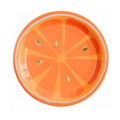 Orange Round Fruit Paper Plates Large (8 Plates)