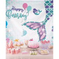 Kids Birthday Party Table and Photography Backdrop (Mermaid Tail)