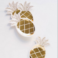 Gold Pineapple Paper Plates (8 Plates)