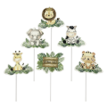 Baby Safari Animals Cupcake Toppers (18 Toppers)