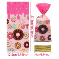 Donut Themed Candy Bags with Twist Tie (25 Bag)