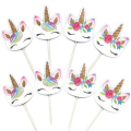 Cupcake Toppers - Unicorn Theme (24 toppers)